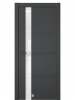 Межкомнатная дверь EVO 1D Черный кварц Аляска Lacobel