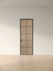 Межкомнатная дверь Slim Door 4 Черный Закаленное бронза сатинат