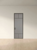 Межкомнатная дверь Slim Door 5 Черный Закаленное графит сатинат