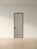 Межкомнатная дверь Slim Door 8 Черный Закаленное белое сатинат