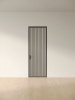 Межкомнатная дверь Slim Door 13 Черный Закаленное белое сатинат