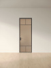 Межкомнатная дверь Slim Door 5 Черный Закаленное бронза сатинат