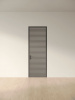Межкомнатная дверь Slim Door 15 Черный Закаленное белое сатинат