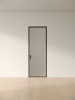 Межкомнатная дверь Slim Door 1 Черный Закаленное белое сатинат