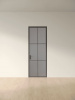 Межкомнатная дверь Slim Door 3 Черный Закаленное графит сатинат