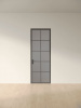 Межкомнатная дверь Slim Door 4 Черный Закаленное графит сатинат