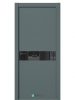 Межкомнатная дверь IN1 Нефритовый сад Чёрное Lacobel