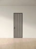 Межкомнатная дверь Slim Door 16 Черный Закаленное белое сатинат