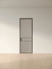 Межкомнатная дверь Slim Door 9 Черный Закаленное белое сатинат